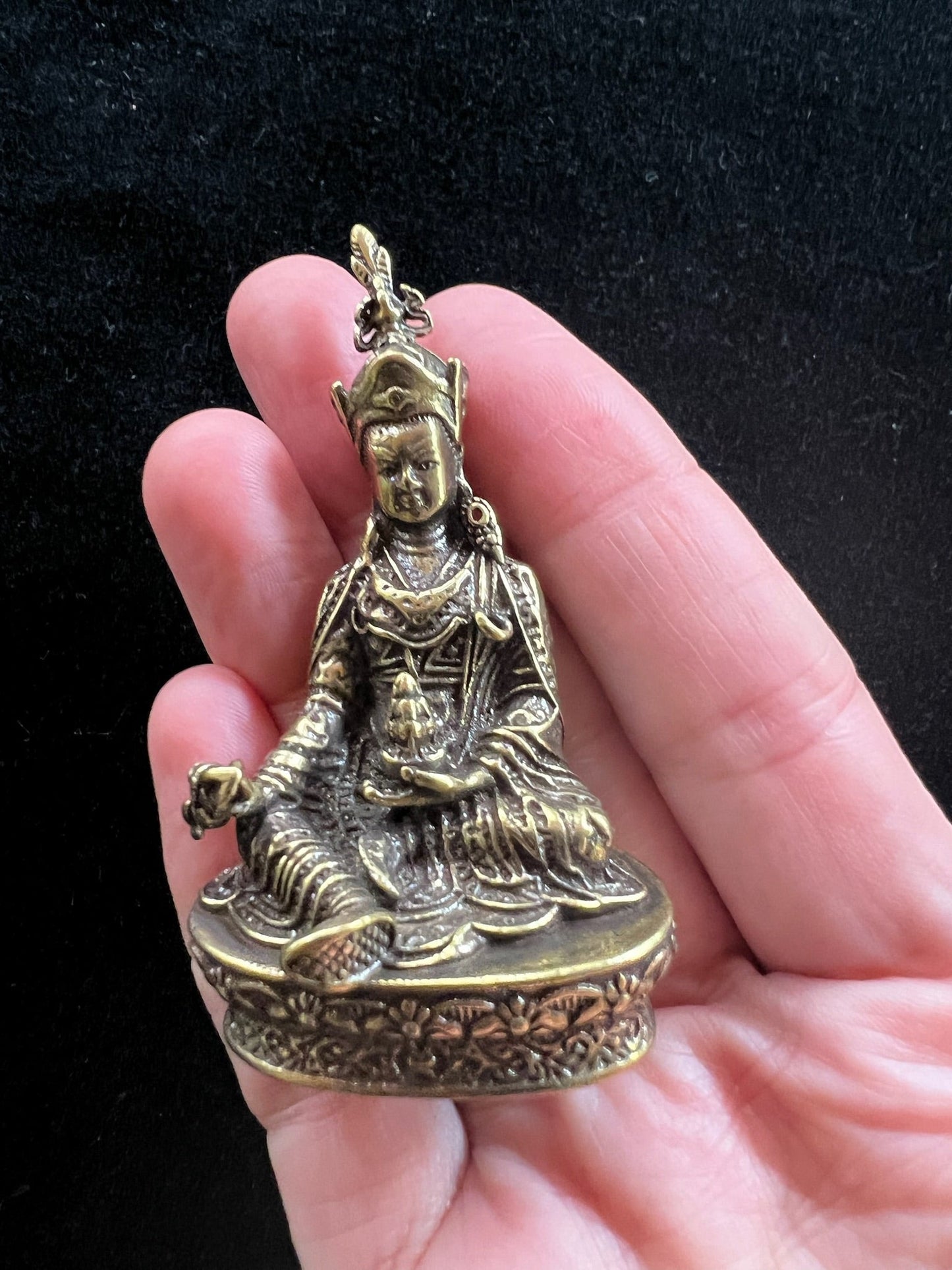Deluxe Small Guru Rinpoche Statue (Style 2) | Handmade |3 inches | Guru Padmasambhava | Lotus Born - The Incense Stick