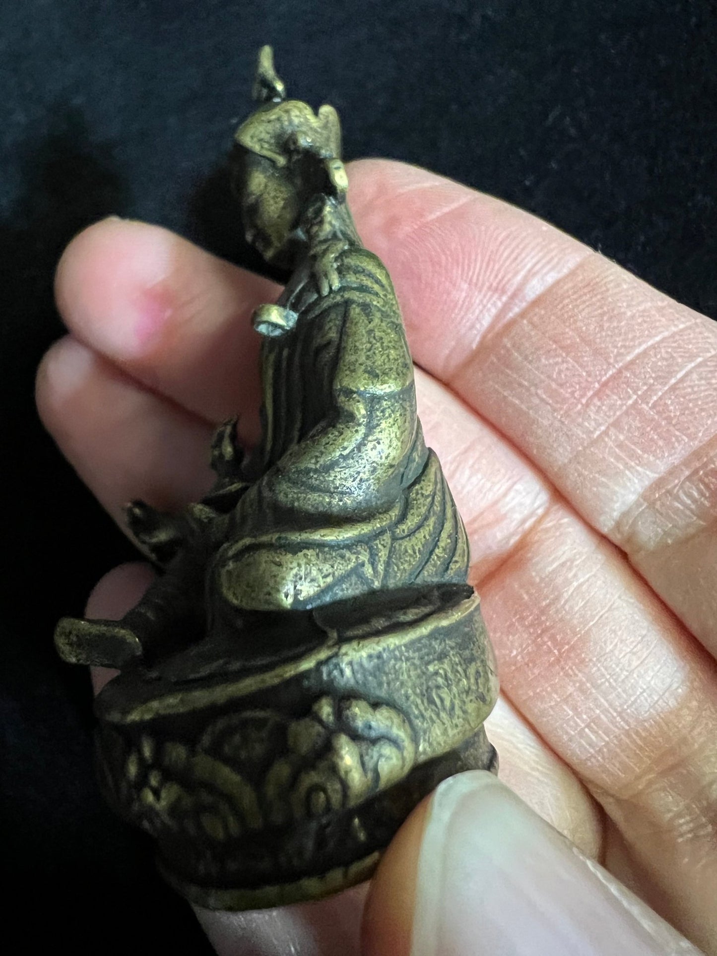 Deluxe Small Guru Rinpoche Statue (Style 1) | Handmade |2.87 inches | Guru Padmasambhava | Lotus Born - The Incense Stick