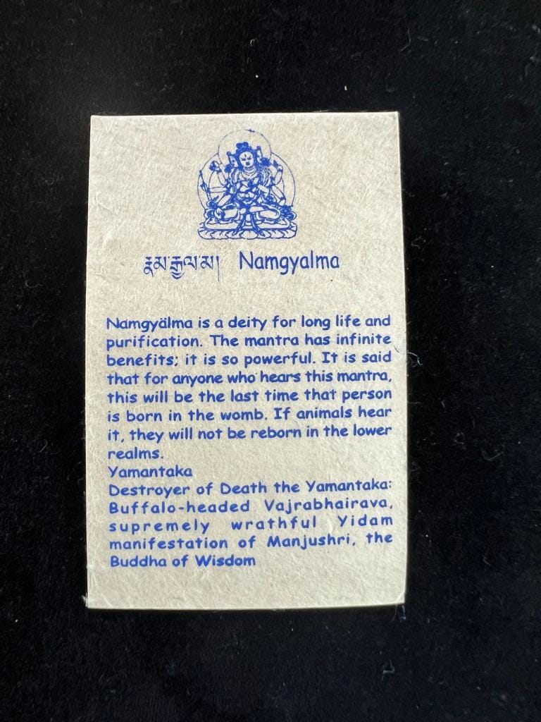 Namgyalma Protective Amulet | | 2 in by 2 in | Protection Blessing | Long Life - The Incense Stick