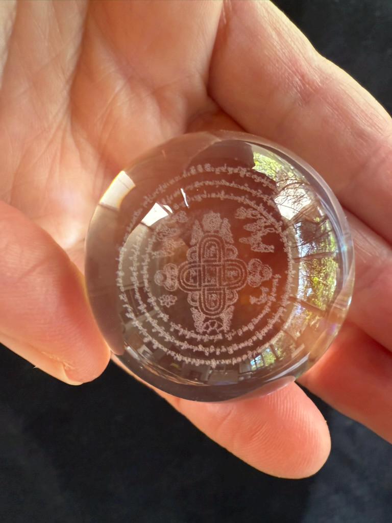 Glass Naga Blessing Spheres | Glass | Approx 1.5 inches diameter | Tibet | Water Blessing - The Incense Stick