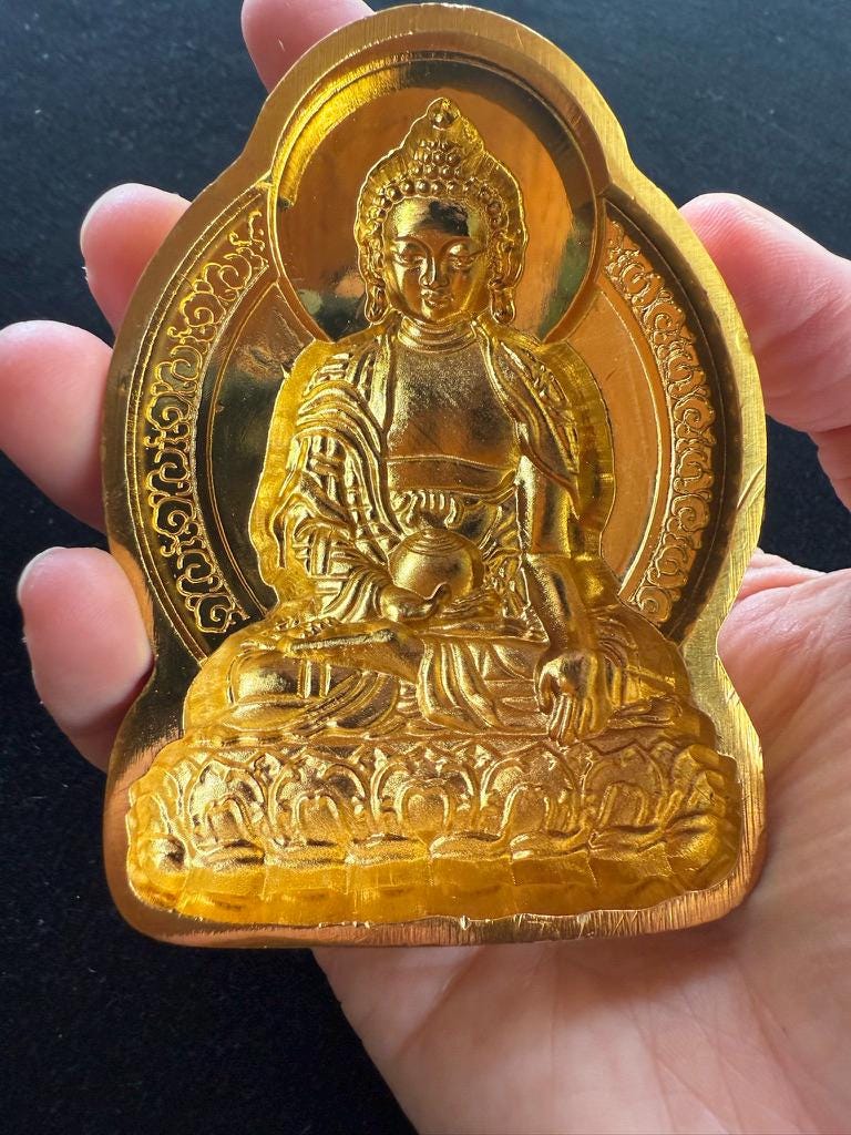 Buddha Shakyamuni Tsa Tsa Mold | Metal Alloy | Approx 3 1/2 Inches High - The Incense Stick