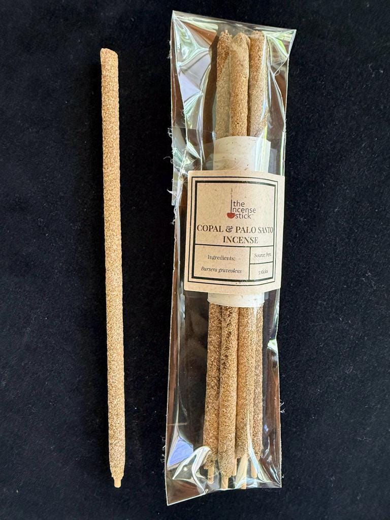 Copal & Palo Santo Incense Sticks | 5 Sticks | 7.5" long | Natural | Peru | Bursera graveolens | Convenient - The Incense Stick