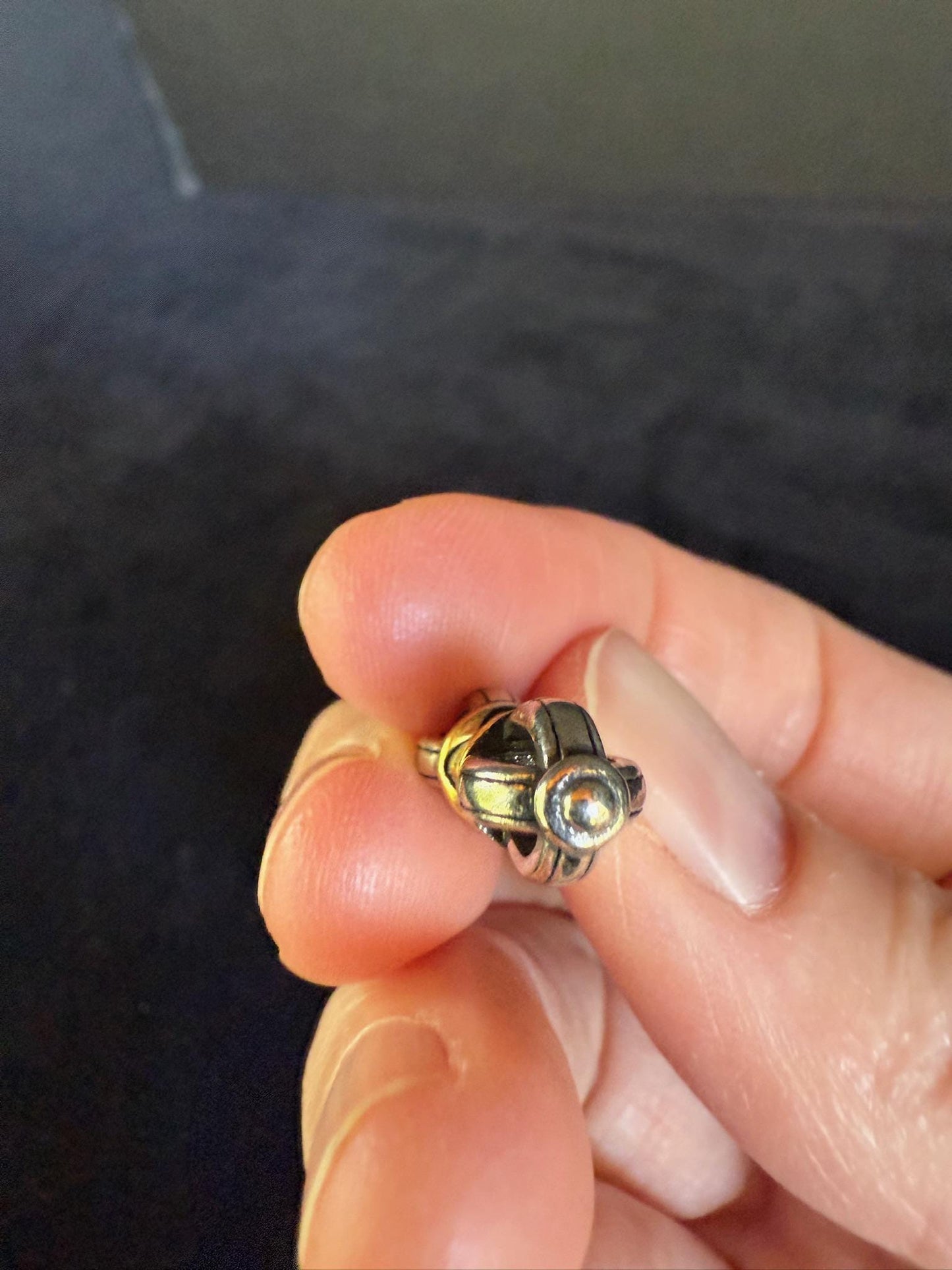 Dorje and Bell Bead Bead Set | Metal | Approx 3/4 inches Long by 1/4 inches Wide | Tibet - The Incense Stick