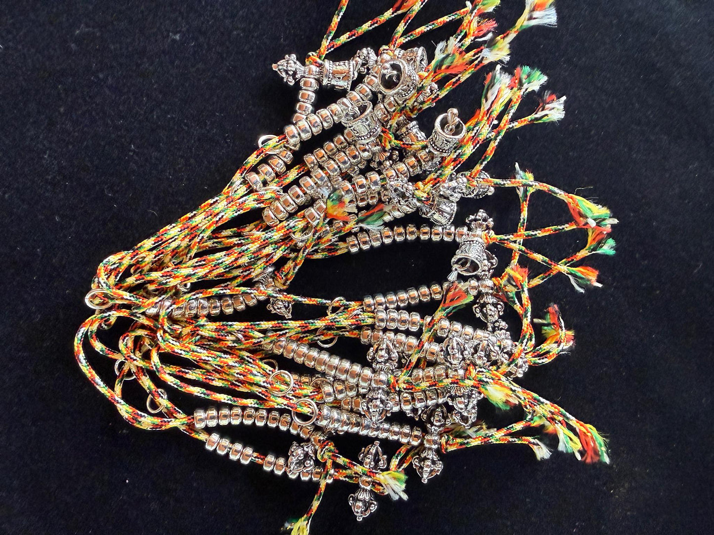 Mantra Counter Set | Metal and 5 Color String | Approx 3 inches long