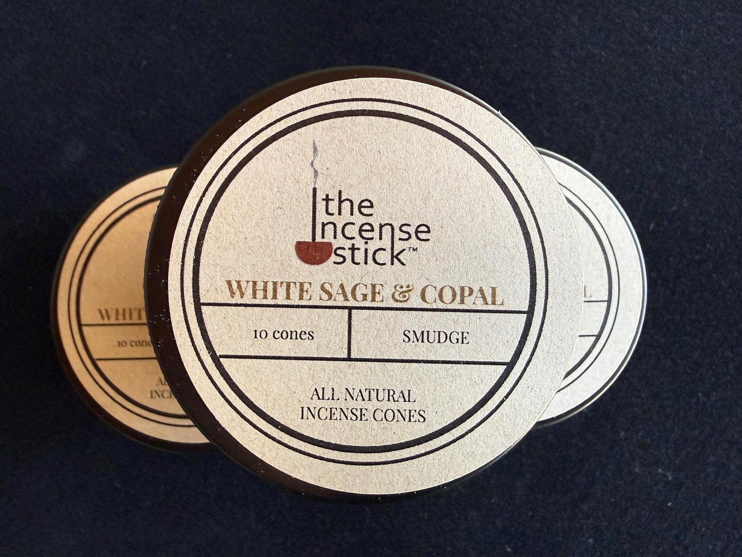 White Sage and Copal Cone Incense| 10 cones | 1 tin