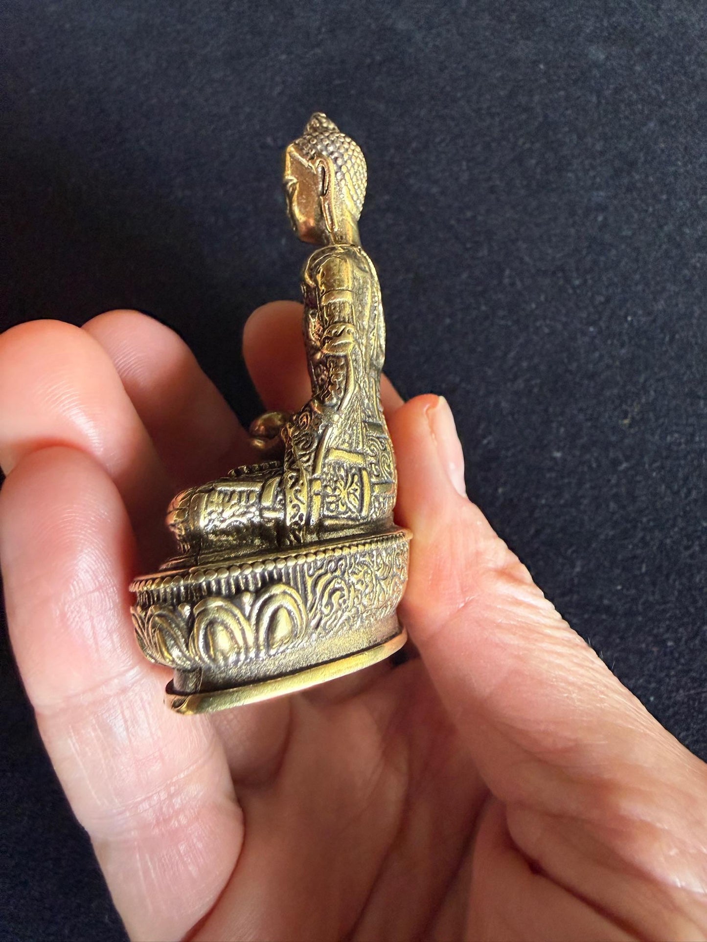 Deluxe Small Buddha Shakyamuni Statue Style 2 | Brass | Approx 2.5 inches