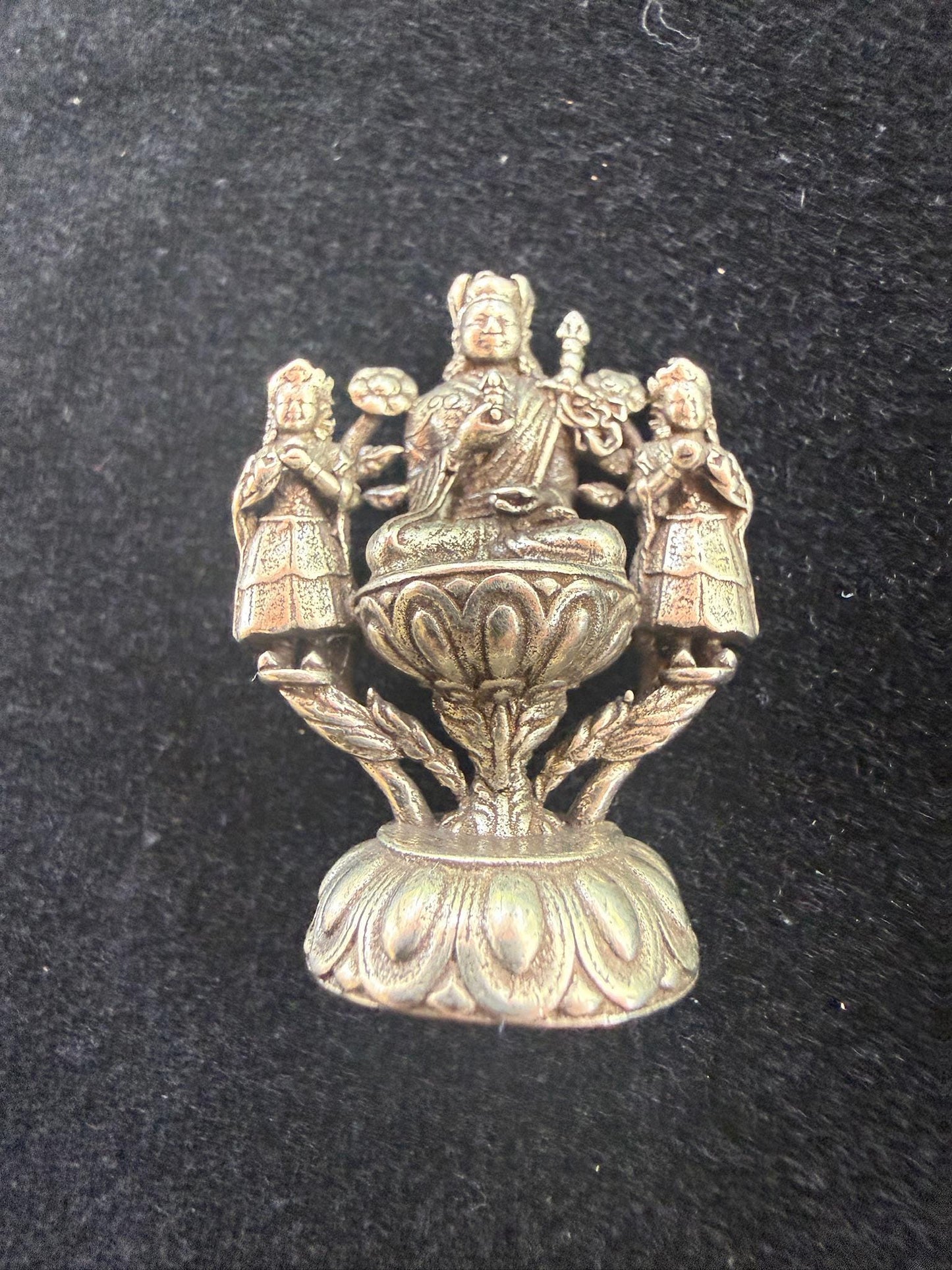 Small Guru Rinpoche, Yeshe Tsogyal, and Mandarava Statue | Tibet | about 1.37 high | Padmasambhava