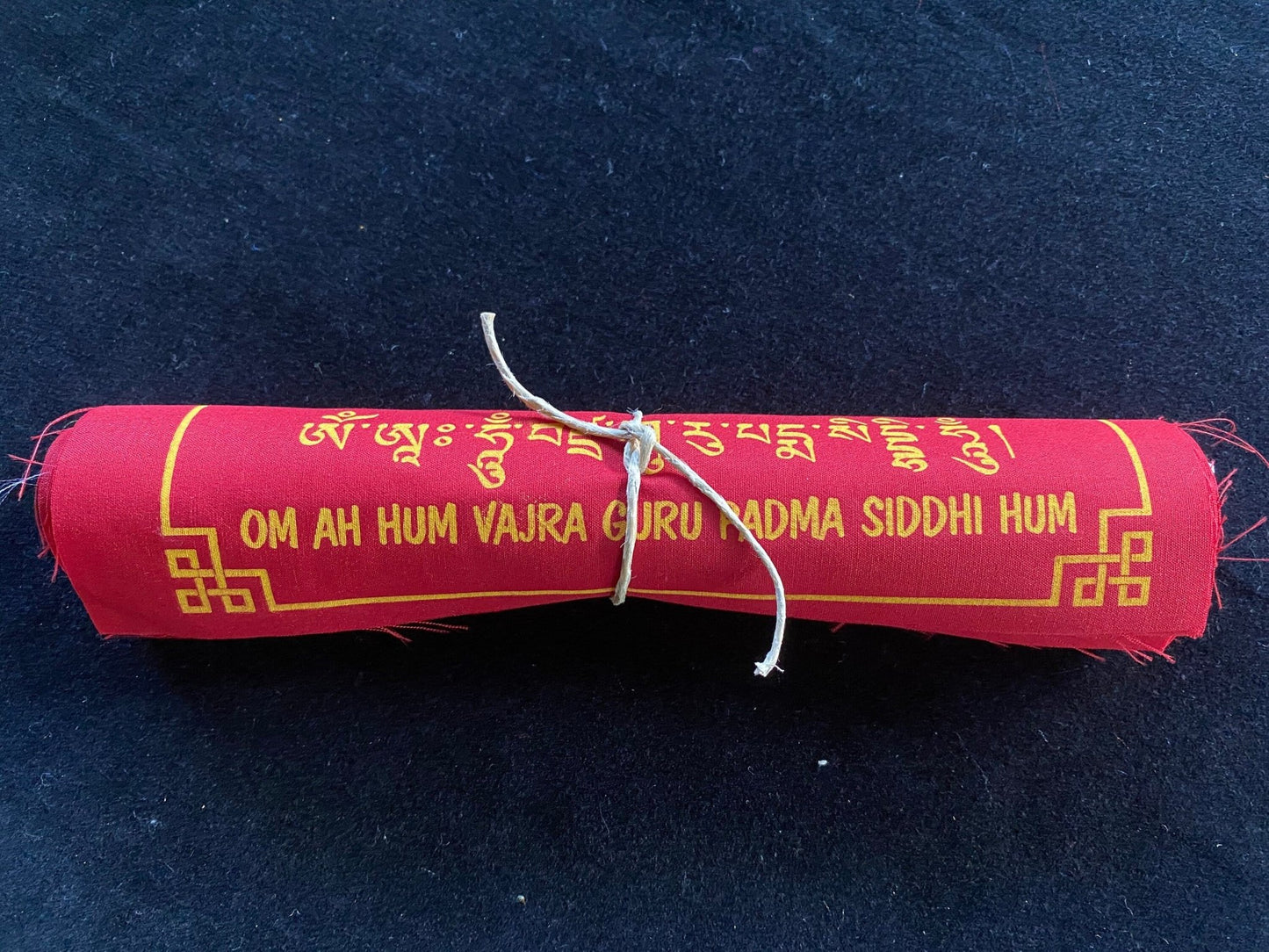 Guru Rinpoche Prayer Flags | Tibetan Prayer Flags | 8in x 8in | 1 set of 10 flags | All Red | Padmasambhava - The Incense Stick