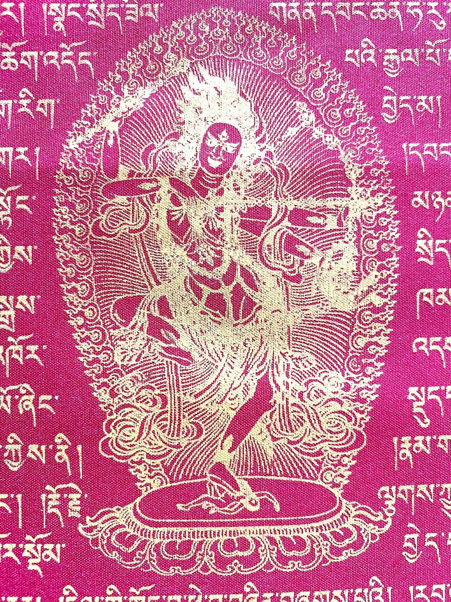 Wangdü Soldep / Kurukulle Prayer Flags | Tibetan Prayer Flags | 8in x 8in | 1 set of 10 flags | All Red | The Great Cloud of Blessings - The Incense Stick