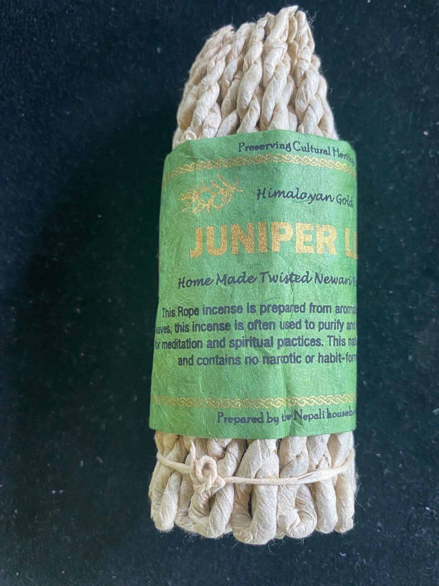 Juniper Leaf Nepali Rope Incense | 50 ropes | 4 inches | Herbal Dhoop - The Incense Stick