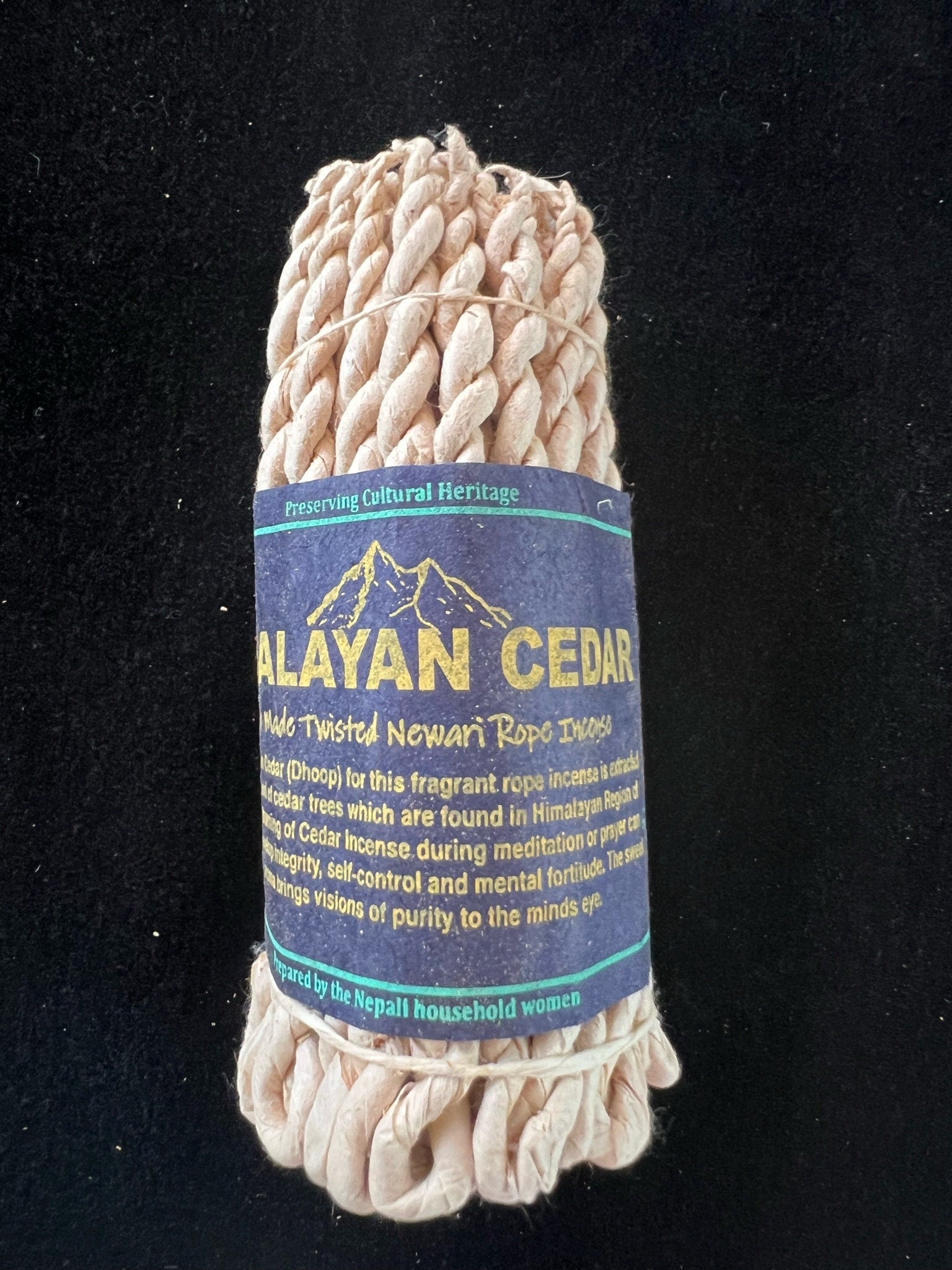 Cedar Nepali Rope Incense 50 ropes 4 inches Herbal Dhoop The