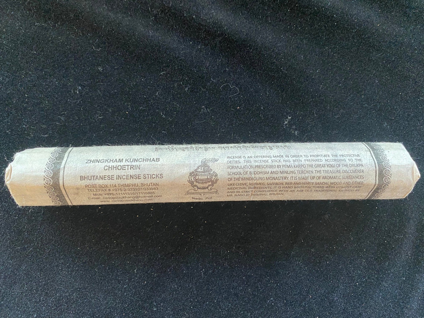 Zhingkham Kunchab Chhoetrin Incense | Bhutanese Incense | 25 sticks | Nado - The Incense Stick