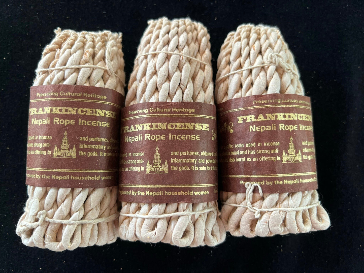 Frankincense Nepali Rope Incense | Tibetan Incense | 50 ropes | 4.0 inches | Herbal Dhoop | - The Incense Stick