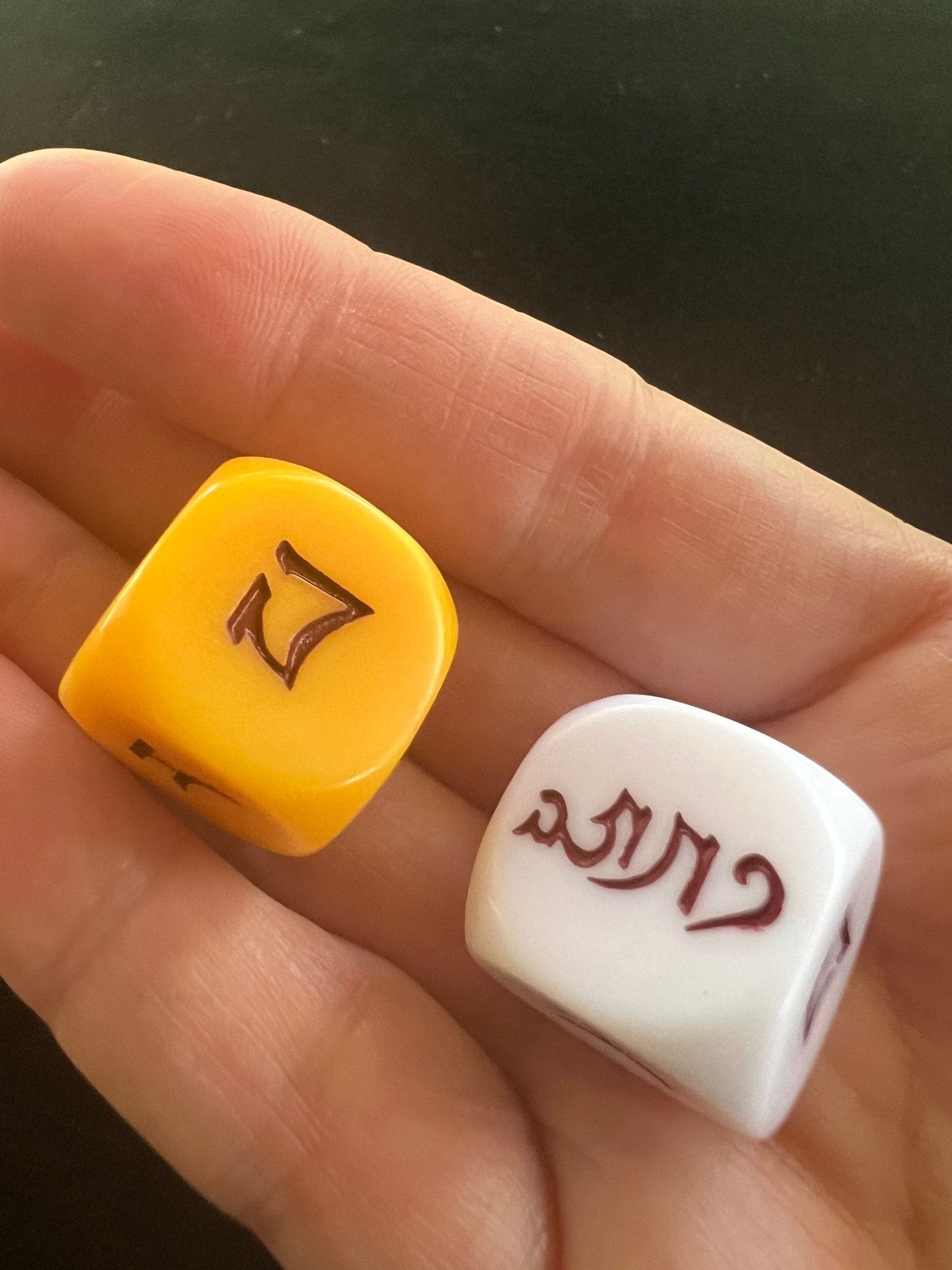 Tibetan Mo Dice 2 Dice 1 White 1 Saffron Yellow Mö Divination