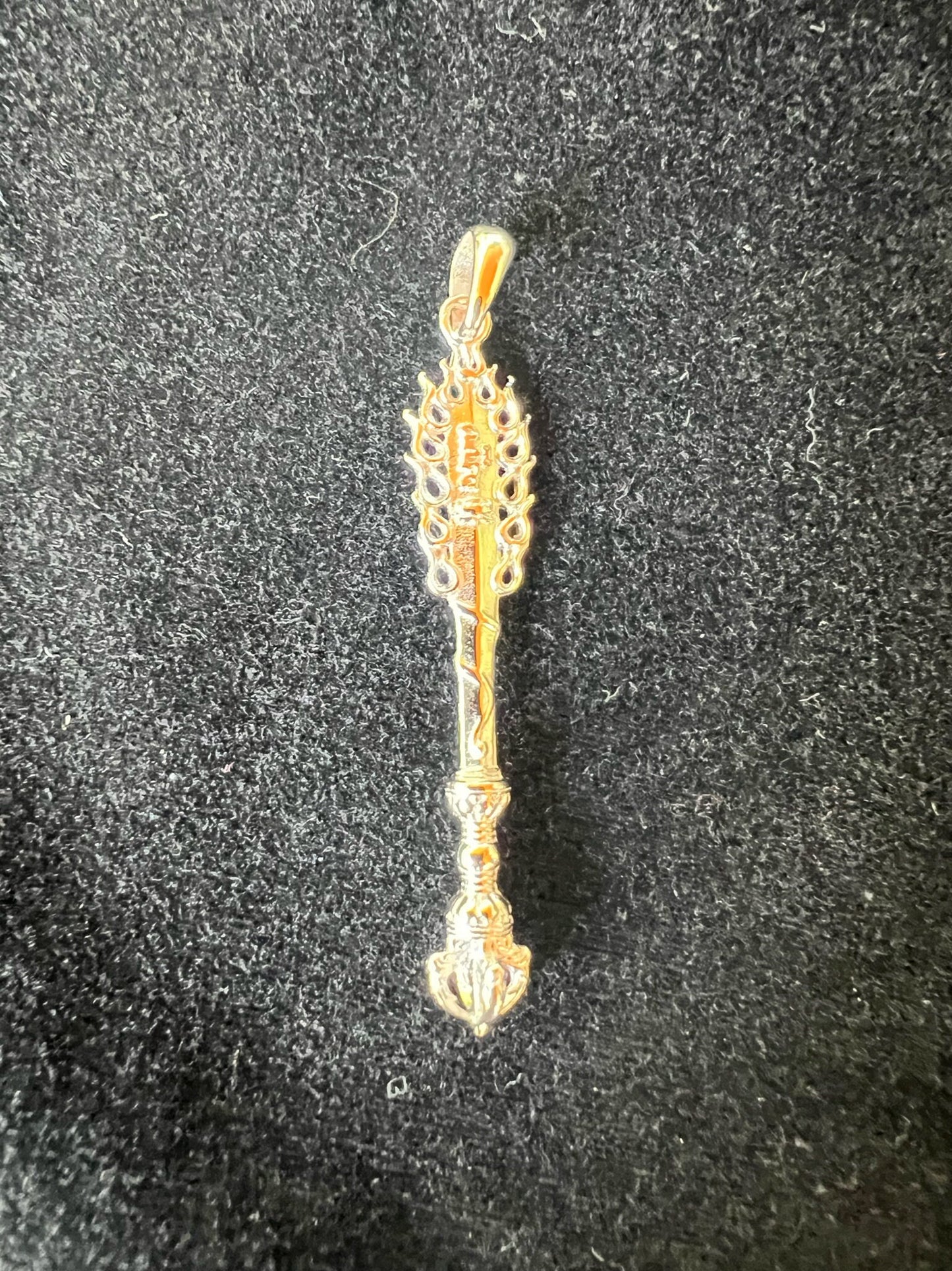 Silver Manjushri Wisdom Sword Pendant | 925 Sterling Silver | Approx. 2in | Wisdom and Insight | Pendant Only - The Incense Stick