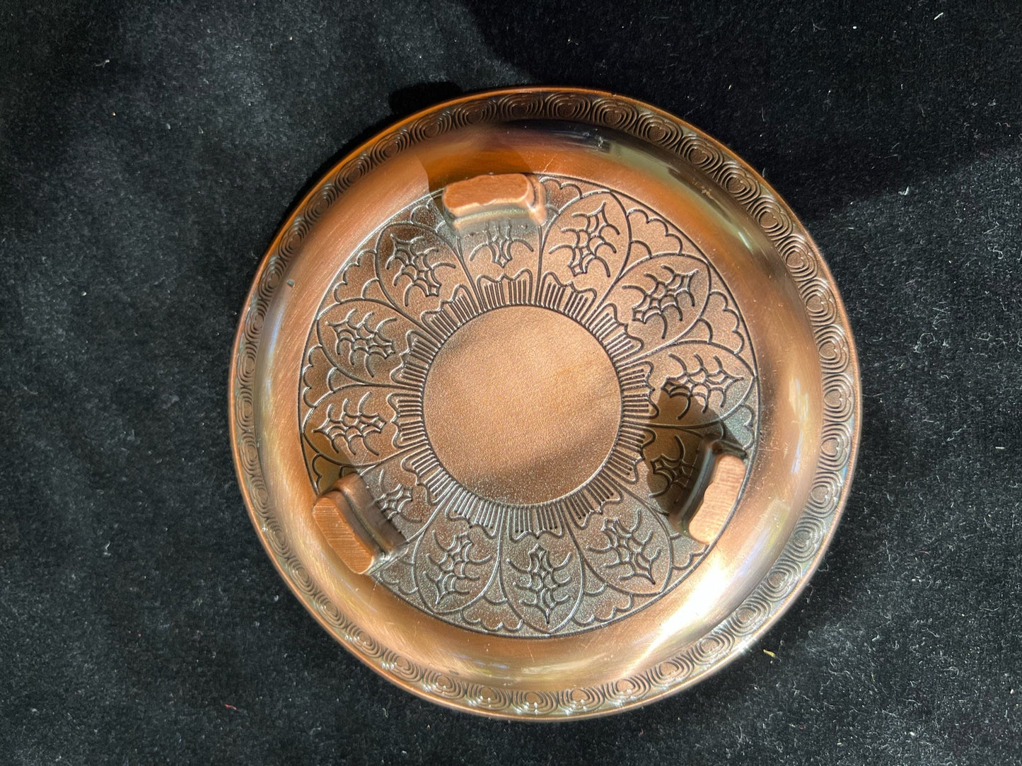 Brass Sang Offering Plate | With Engraved Takdröl | Incense Burner | Approx. 5 inch Diameter - The Incense Stick