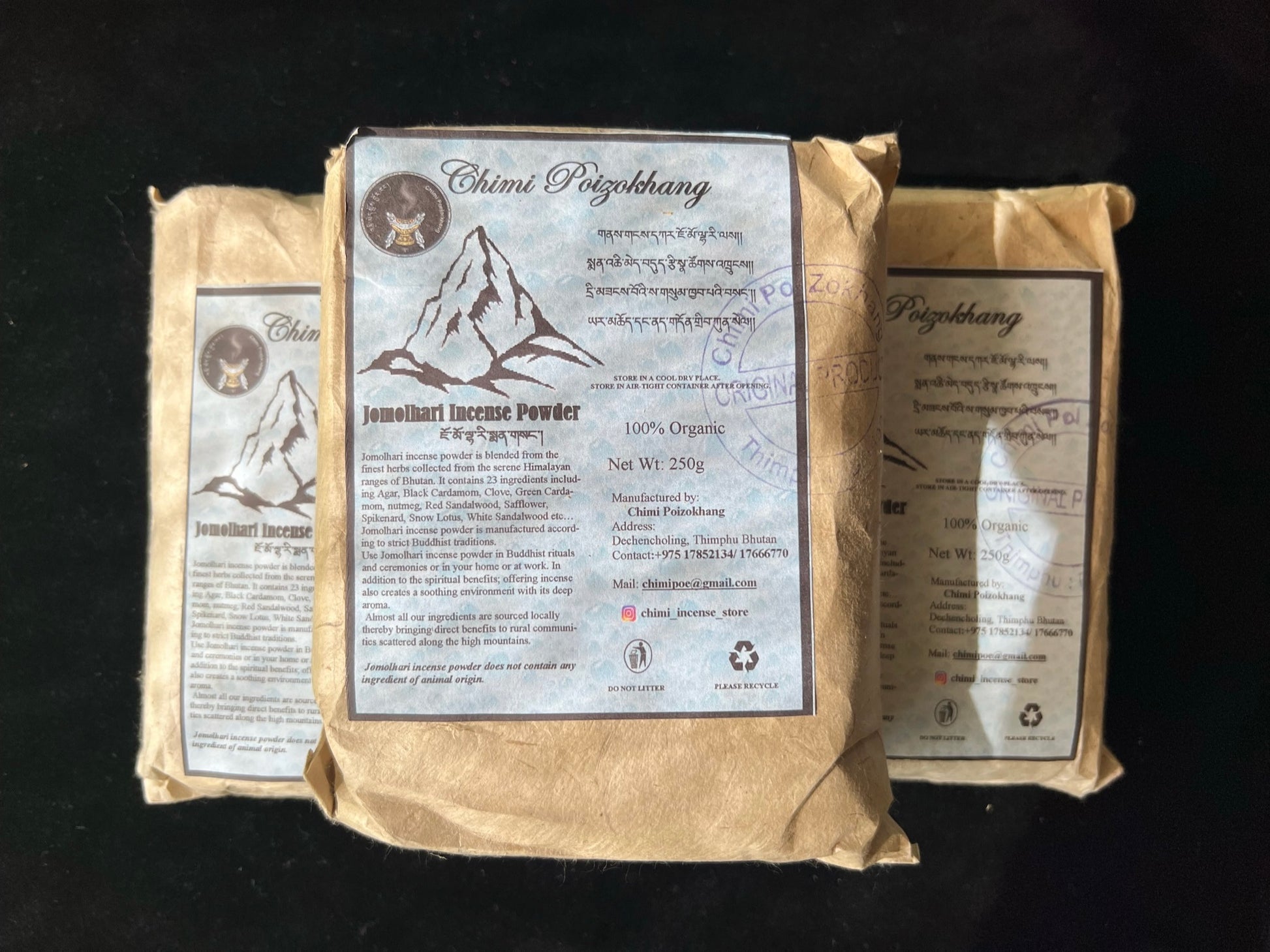 Jomolhari Powder| Bhutanese Himalayan Style Incense | 250 grams | Chimi Incense - The Incense Stick