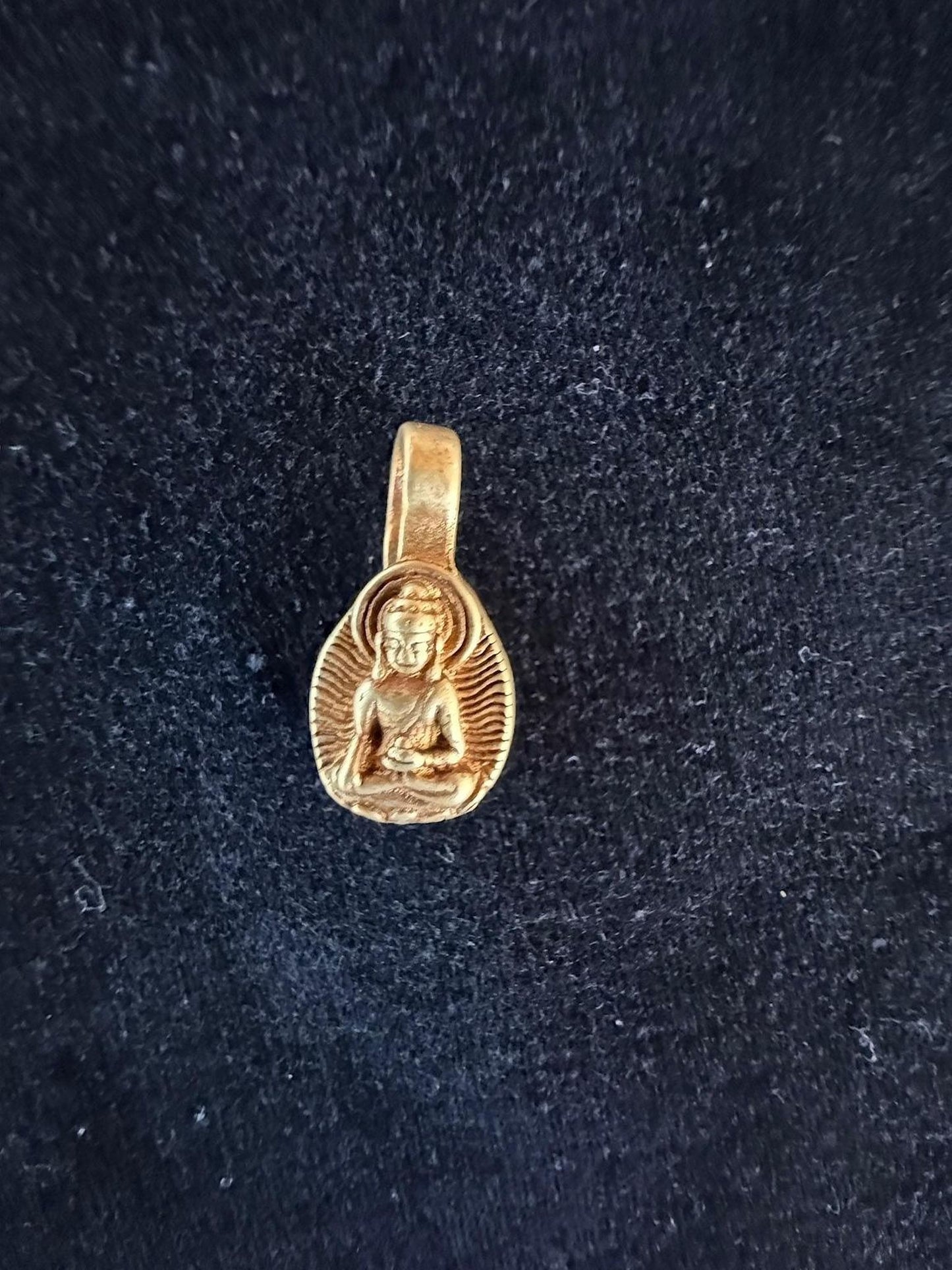 Buddha & Chenrezig Mala Counter | Metal | Approx 7/16in x 3/4in | Tibet | Mala Bum Counter