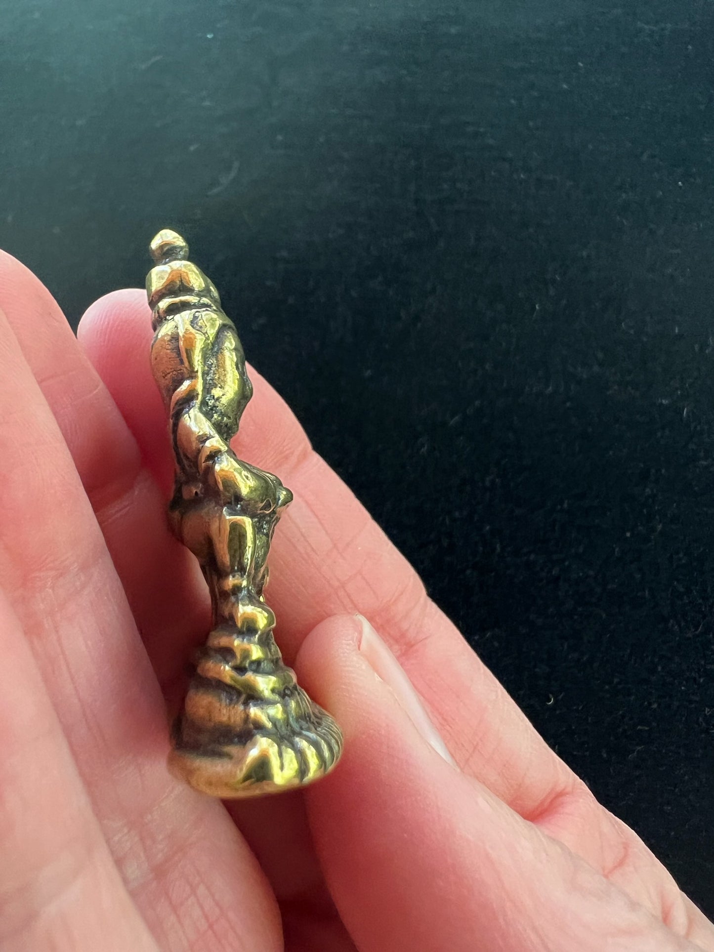 Small Black Dzambhala Statue | Handmade | Brass | 1.75 inches | Standing Dzambhala - The Incense Stick