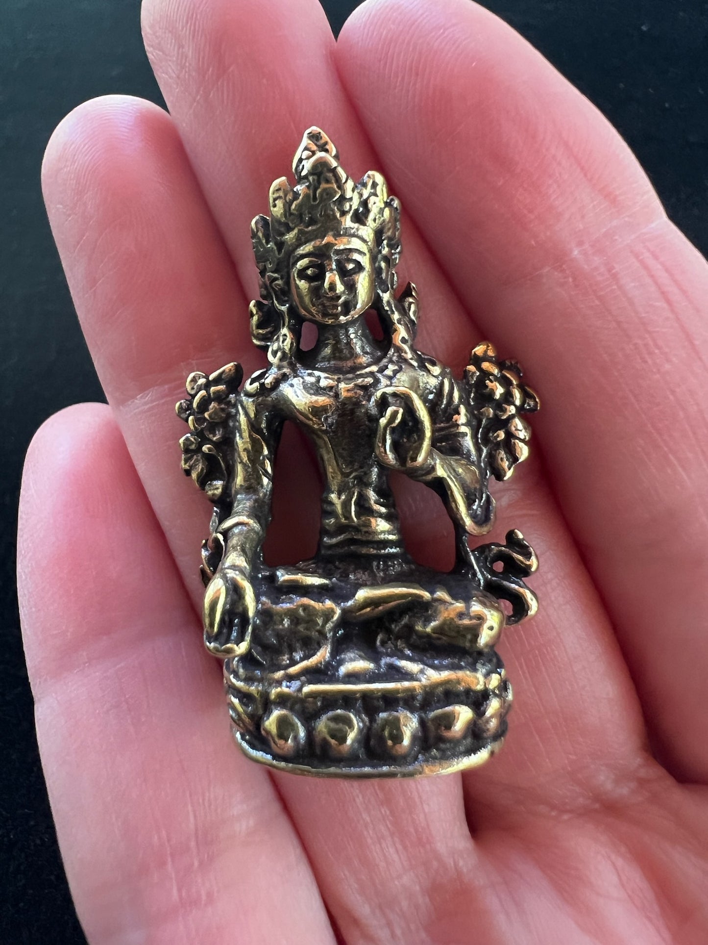 Small White Tara Statue | Handmade | 1.75 inches by 1 inches | - The Incense Stick