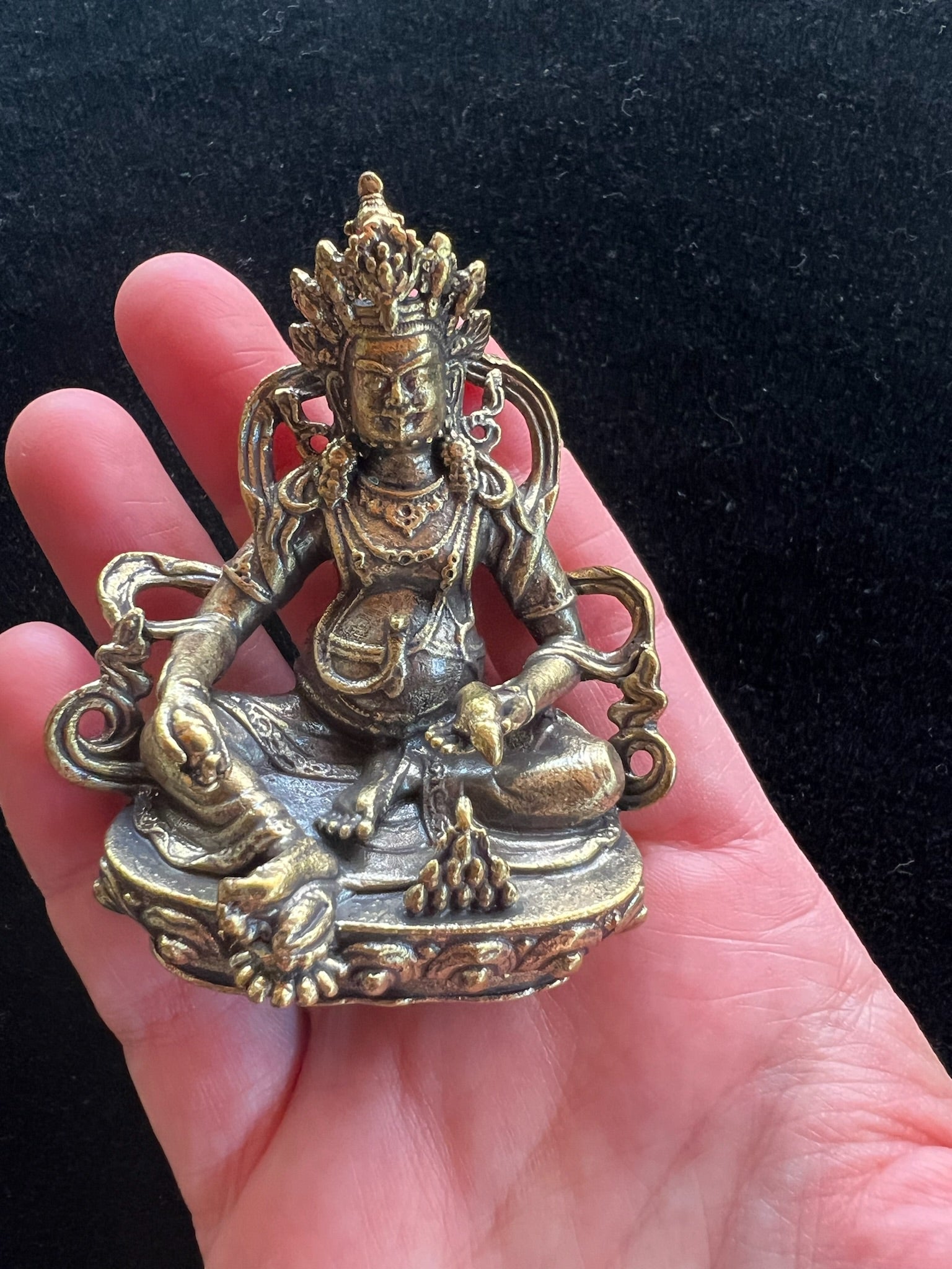 Deluxe Small Dzambhala Statue | Handmade |2.75 inches | Kubera - The Incense Stick