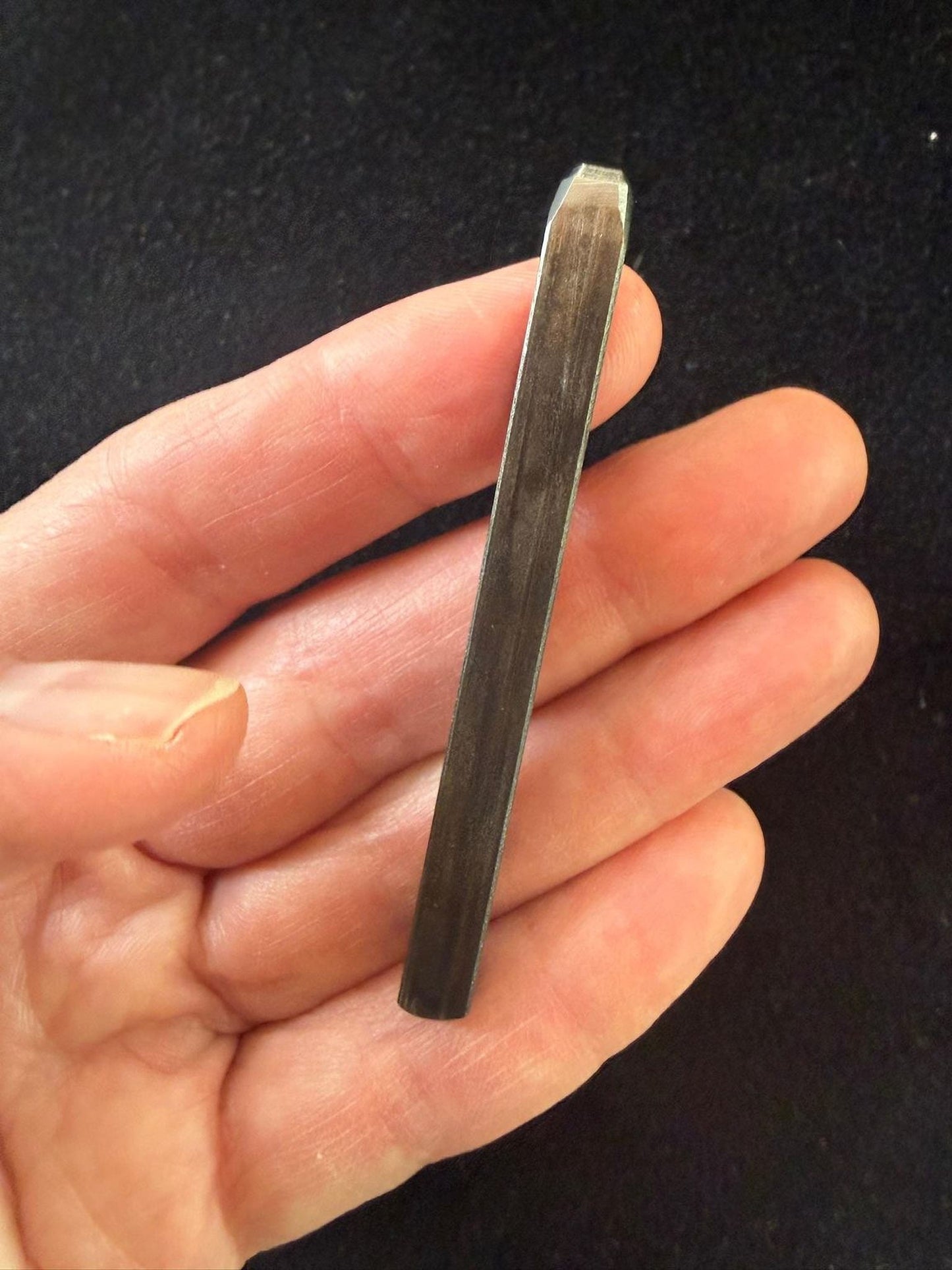 Dzam Syllable Tsa Tsa Mold Stamp | Carbon Steel | Tibet | Image 3.6 mm wide x 4.5 mm high | Dzambhala