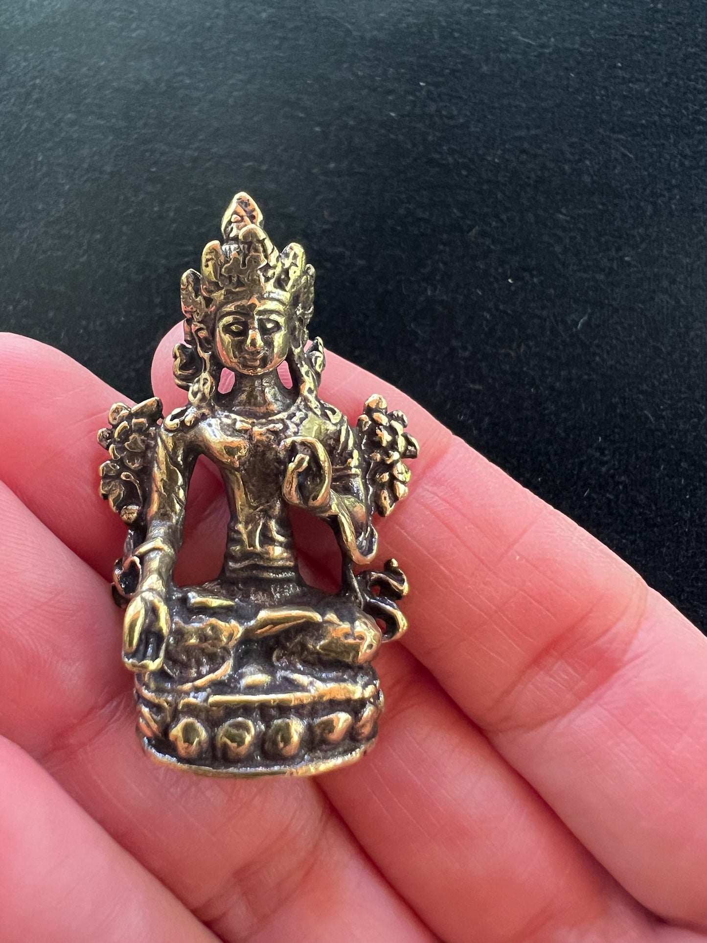 Small White Tara Statue | Handmade | 1.75 inches by 1 inches | - The Incense Stick