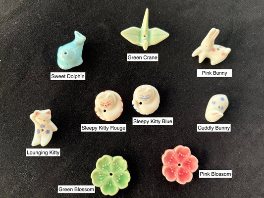 Tiny Kawaii Ceramic Incense Holder | Assorted Styles | For Japanese Style Incense | 1 Incense Burner | Incense Not Included - The Incense Stick