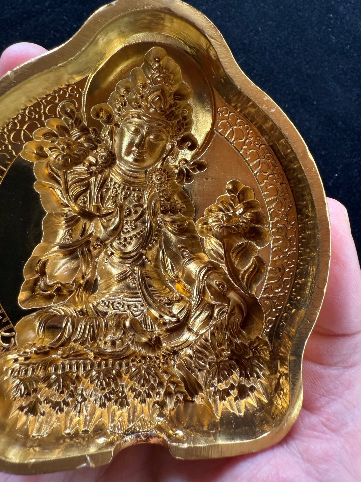 Green Tara Tsa Tsa Mold | Metal Alloy | Approx 3 1/2 Inches | Dolma - The Incense Stick