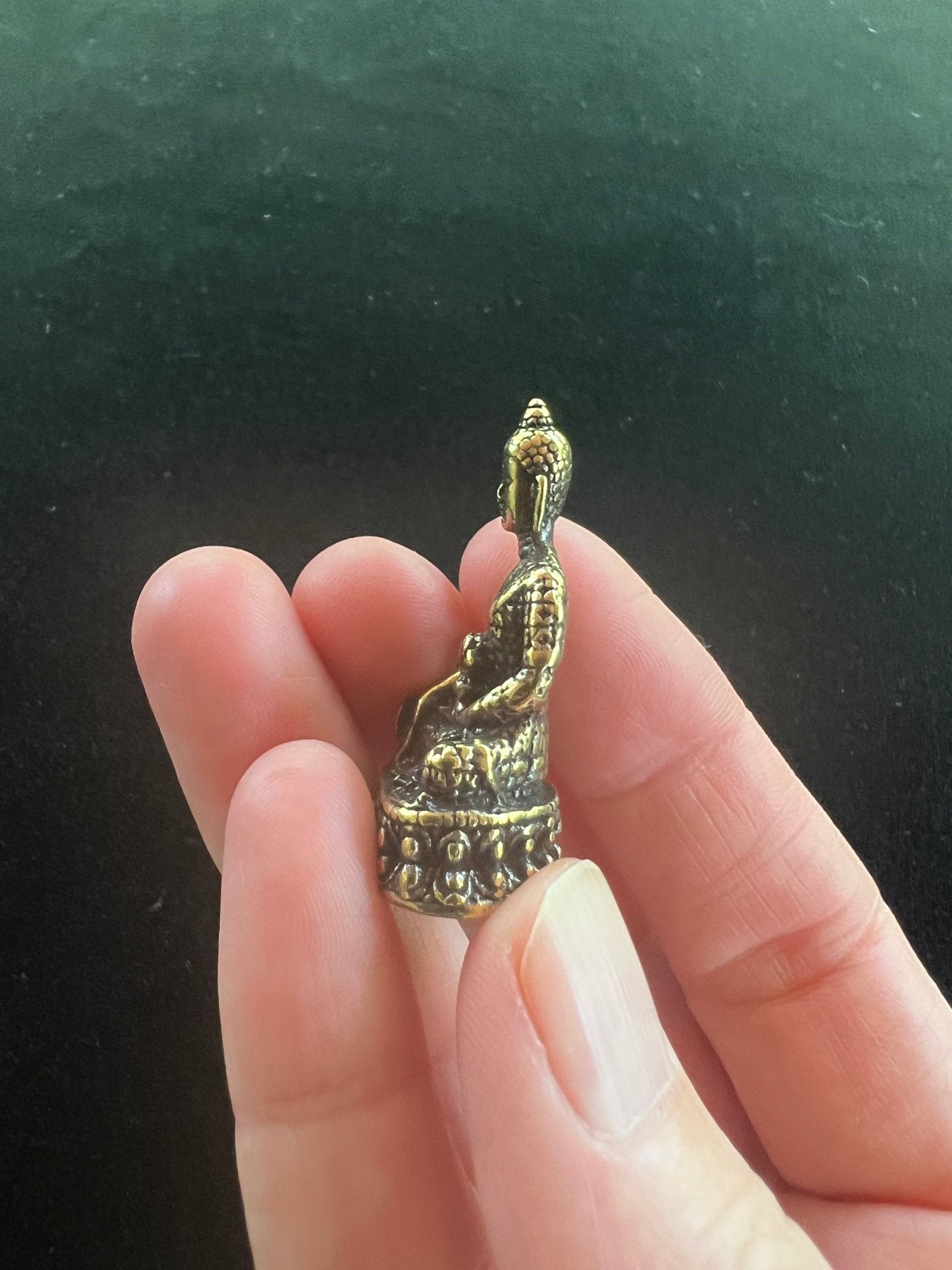 Small Medicine Buddha Statue | Handmade | 1.75 inches by 1 inches - The Incense Stick