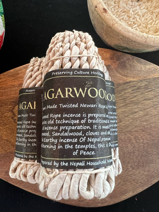 Agarwood Nepali Rope Incense | 50 ropes | 4.0 inches | Aloeswood