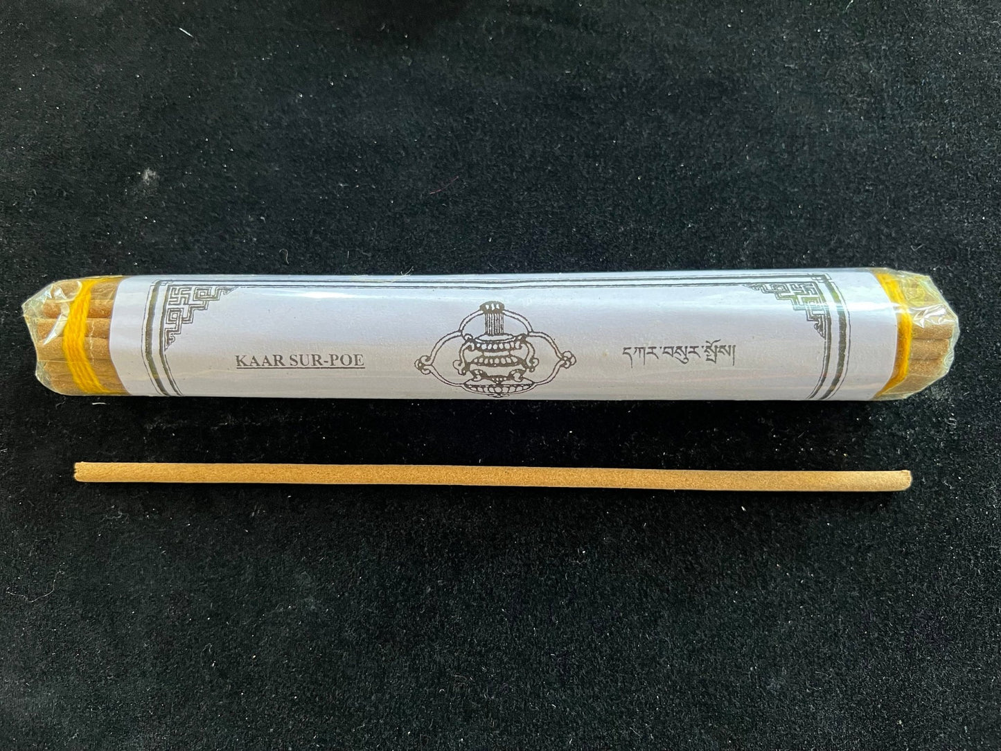 Kaar Sur - Poe Incense | Bhutanese Himalayan Style Incense | 30 sticks | 9 inches | Chimi Incense | Kar Sur | White Offering Incense - The Incense Stick
