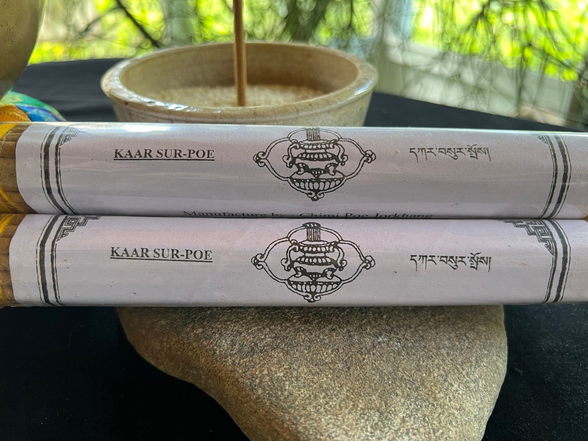 Kaar Sur - Poe Incense | Bhutanese Himalayan Style Incense | 30 sticks | 9 inches | Chimi Incense | Kar Sur | White Offering Incense - The Incense Stick