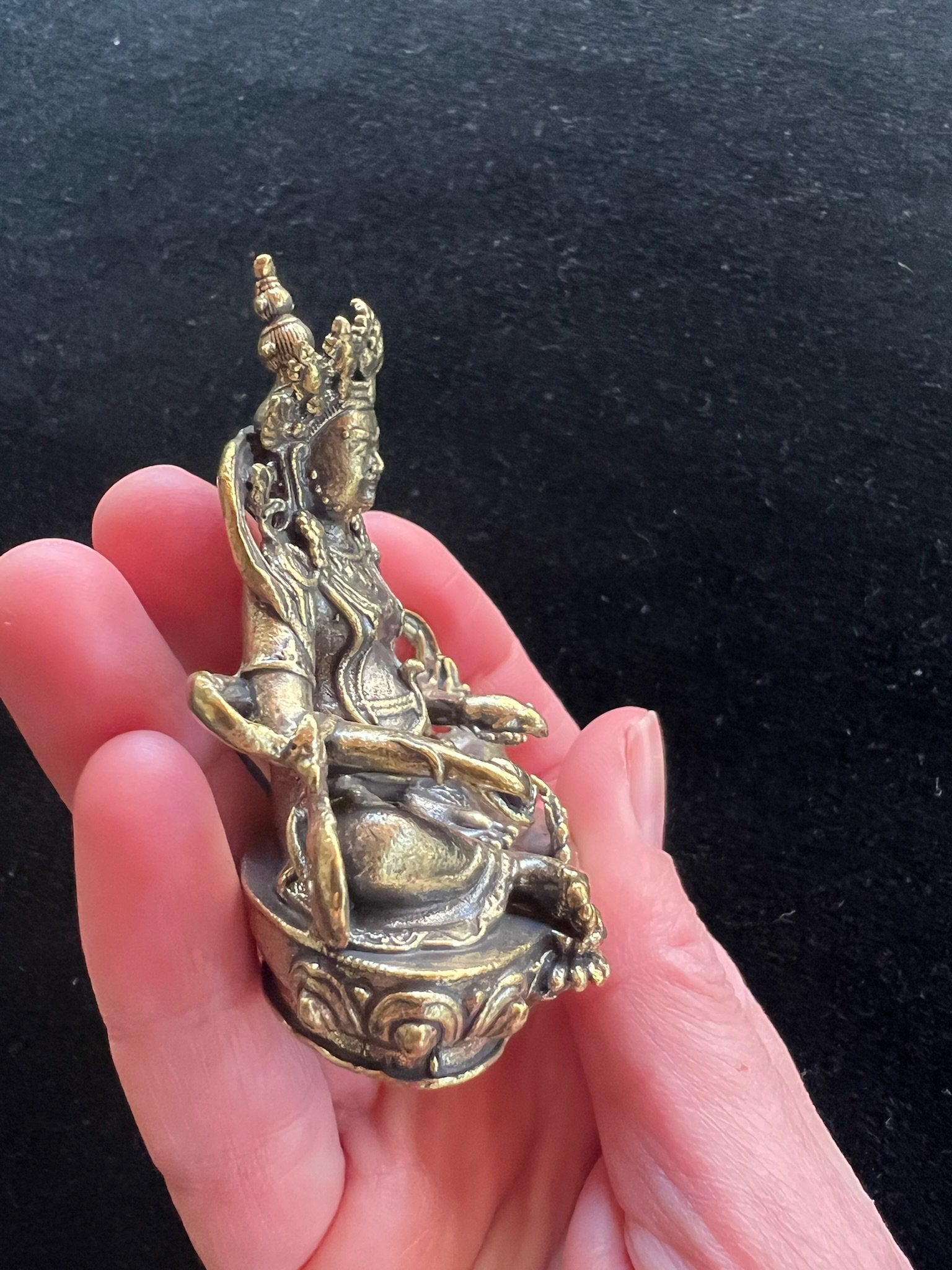 Deluxe Small Dzambhala Statue | Handmade |2.75 inches | Kubera