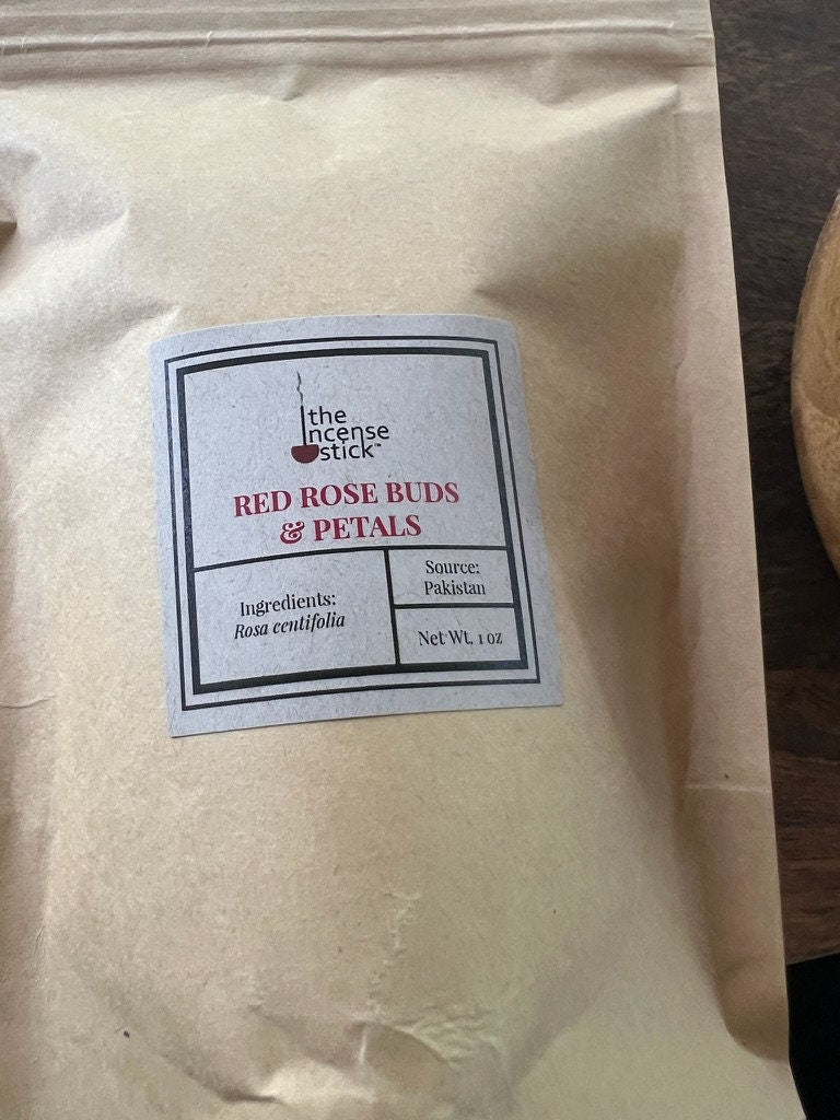 Red Rose Buds & Petals | 1 oz | Pakistan | Rosa centifolia - The Incense Stick