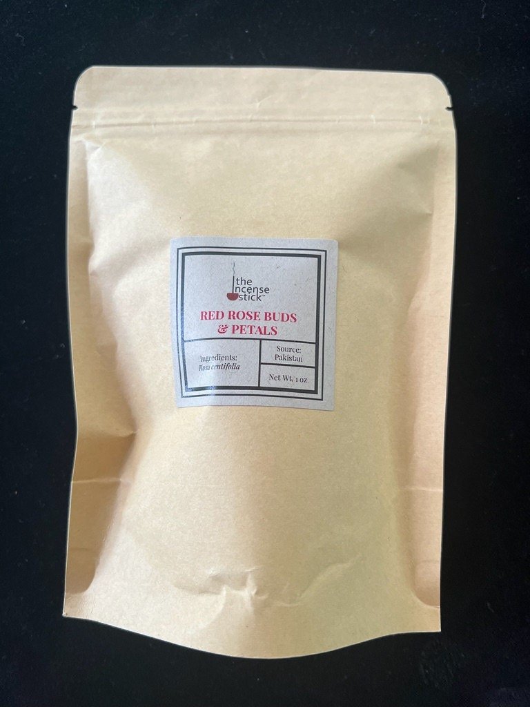 Red Rose Buds & Petals | 1 oz | Pakistan | Rosa centifolia - The Incense Stick
