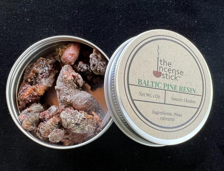 Baltic Pine Resin | 1 ounce | Natural Tree Resin | Ukraine | Pinus sylvestris | Scotch Pine | Incense - The Incense Stick