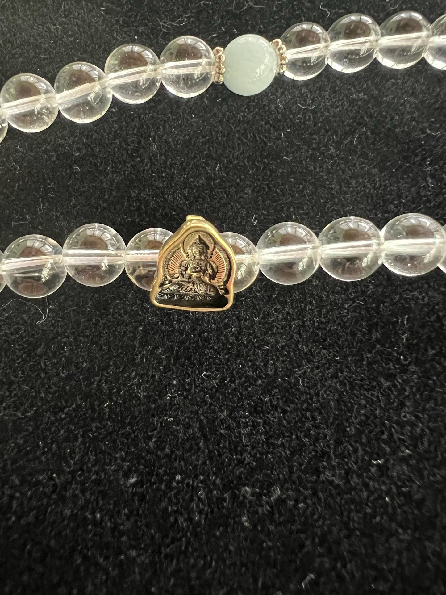 Tiny Buddha Tsa Tsa Charm | Metal | Approx 3/8in x 1/4in | Tibet | Mala Counter - The Incense Stick