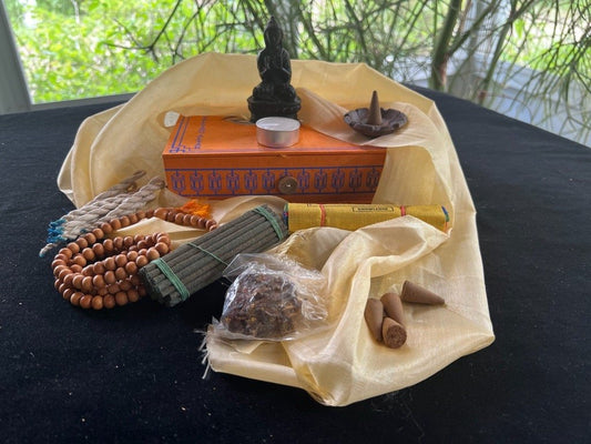 Traveling Altar Incense Gift Set | Approx 8 in by 5 in by 2 in | Nepal - The Incense Stick