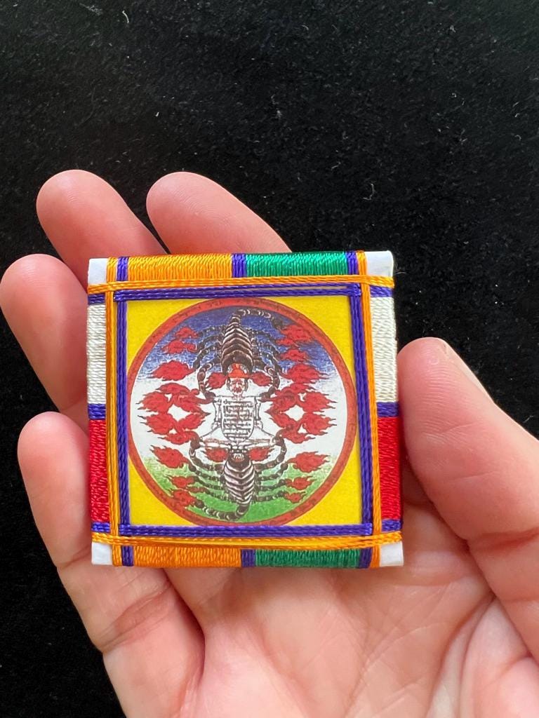 Small Scorpion Protection Yantra Protective Amulet | | 2 in by 2 in | Protection Blessing | Goh Sung - The Incense Stick