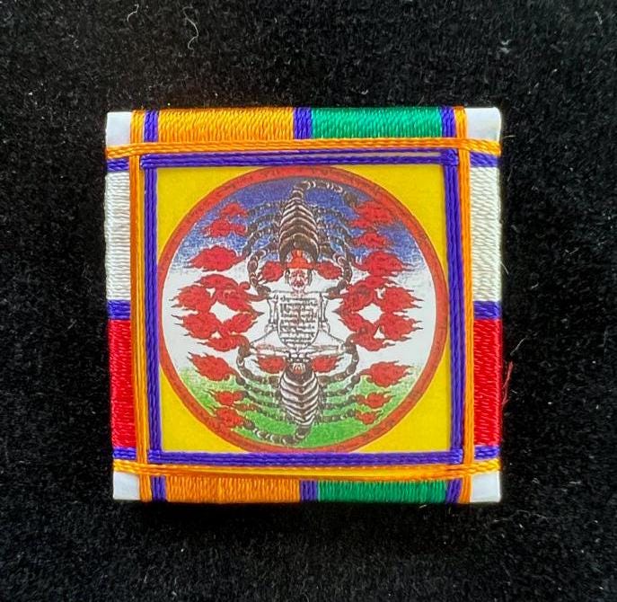 Small Scorpion Protection Yantra Protective Amulet | | 2 in by 2 in | Protection Blessing | Goh Sung - The Incense Stick