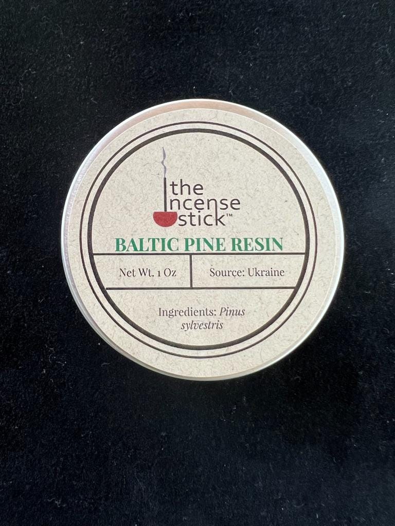 Baltic Pine Resin | 1 ounce | Natural Tree Resin | Ukraine | Pinus sylvestris | Scotch Pine | Incense - The Incense Stick