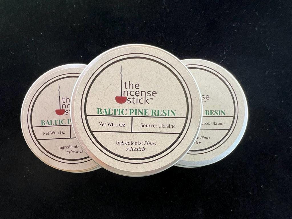 Baltic Pine Resin | 1 ounce | Natural Tree Resin | Ukraine | Pinus sylvestris | Scotch Pine | Incense - The Incense Stick