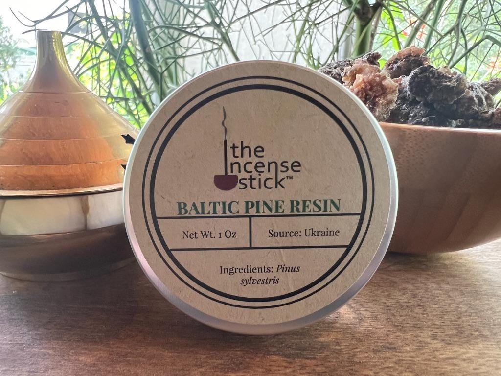 Baltic Pine Resin | 1 ounce | Natural Tree Resin | Ukraine | Pinus sylvestris | Scotch Pine | Incense - The Incense Stick