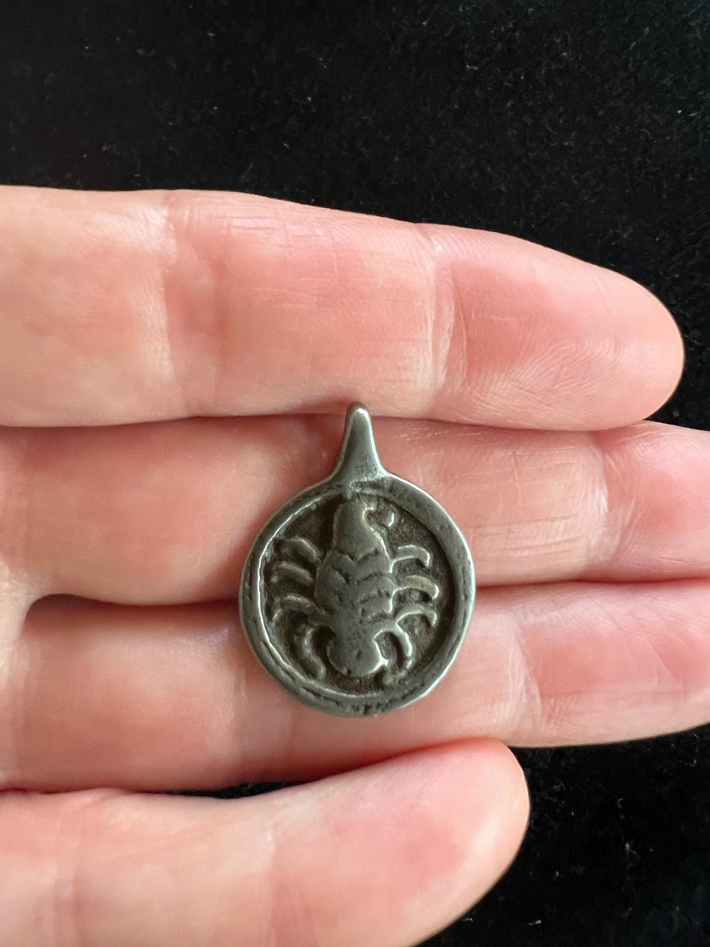 Tiny Scorpion Charm | Metal | Approx 3/4in Round | Tibet | - The Incense Stick
