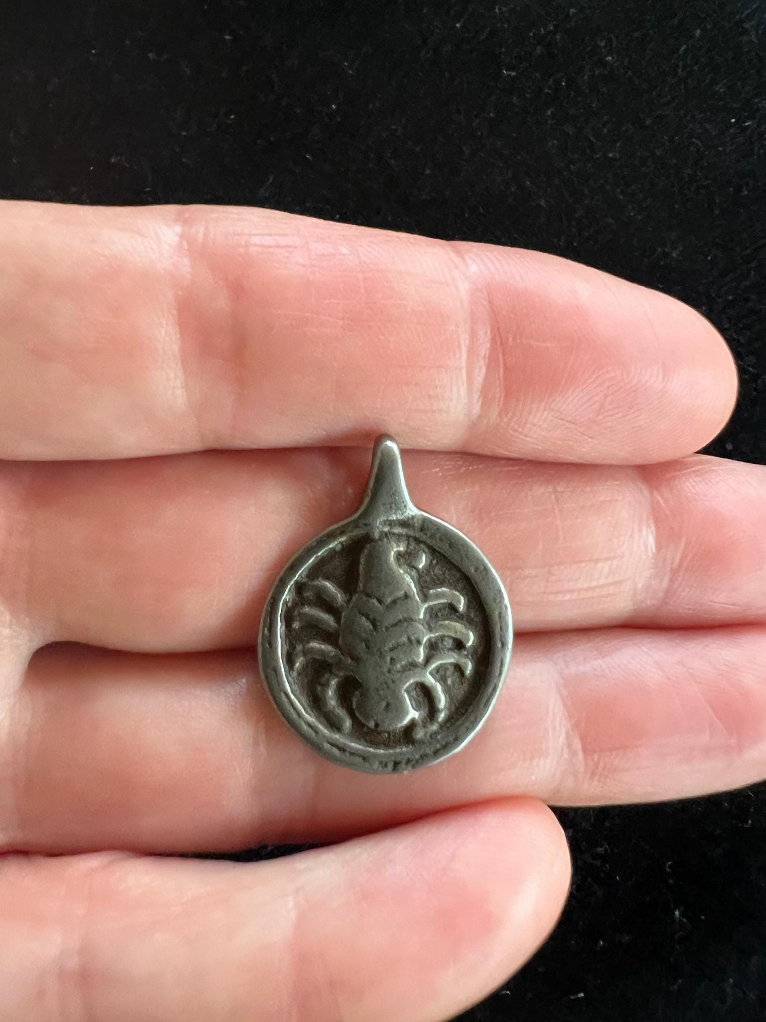 Tiny Scorpion Charm | Metal | Approx 3/4in Round | Tibet | - The Incense Stick