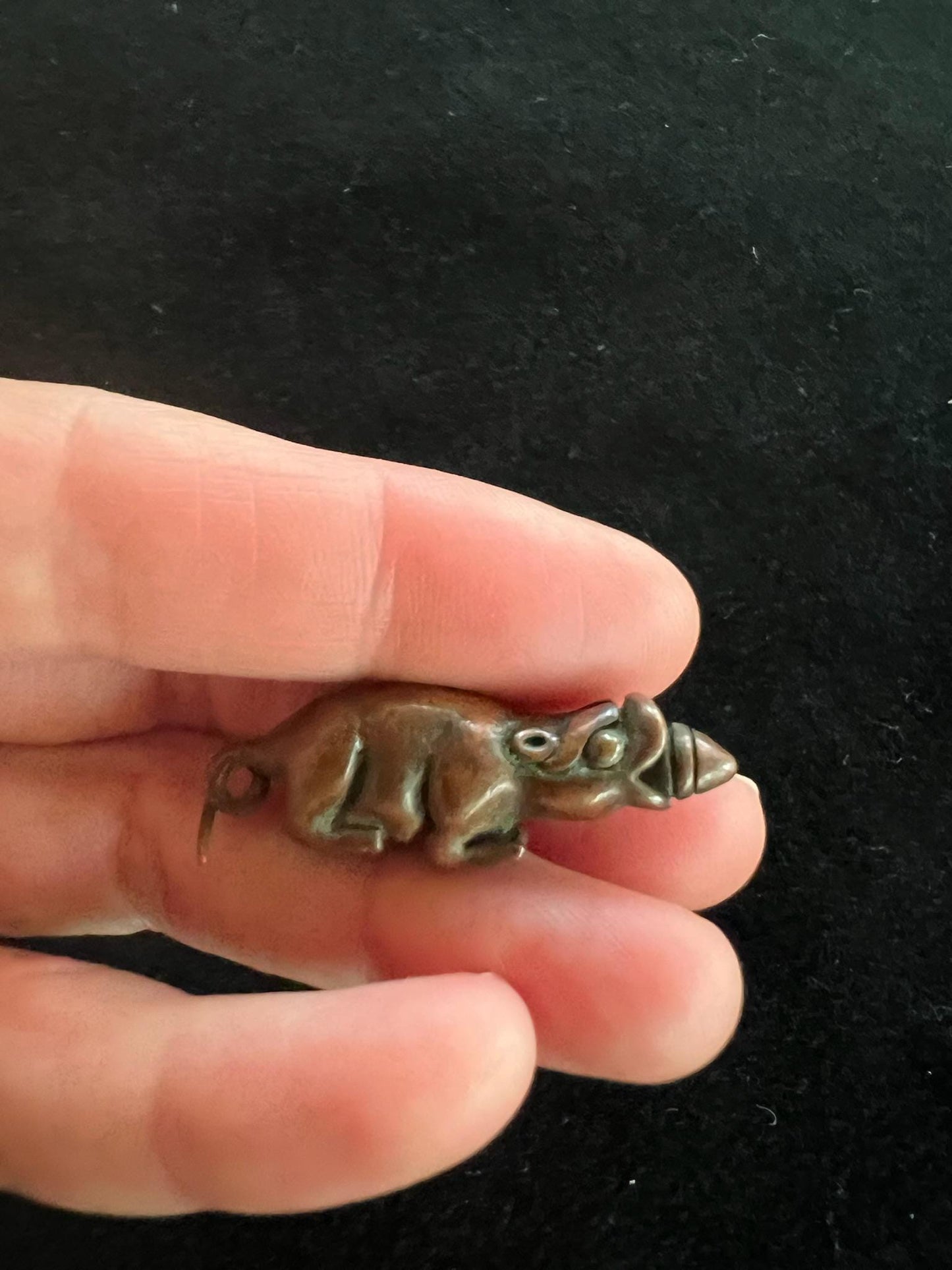 Jewel Spitting Mongoose Charm | Metal | Approx 1 1/2 inches Long | Tibet | Nehulay | 1 cord included - The Incense Stick