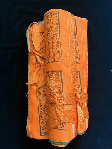 Tibetan Mountain Windhorse Prayer Flags | Traditional 4 images per Panel Design | almost 73 feet long | Tibet | 5 Color - The Incense Stick