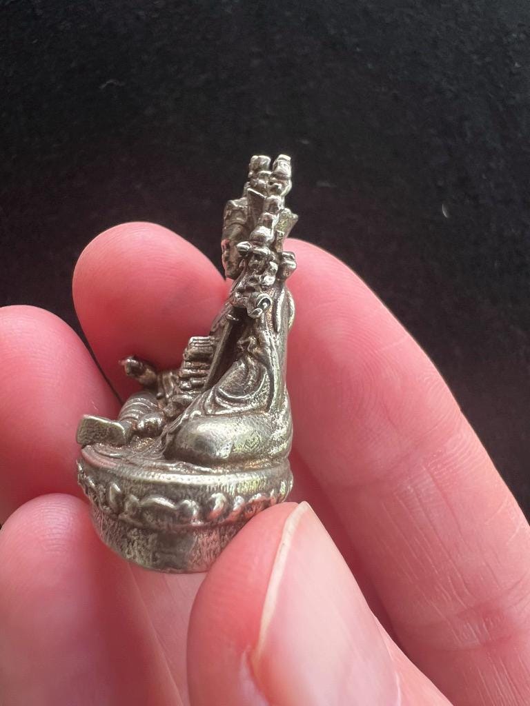Small Guru Rinpoche Statue | Handmade | about 1.25 inches by .75 inches | Padmasambhava - The Incense Stick