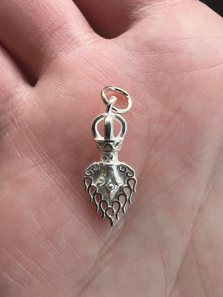 Silver Manjushri Wisdom Sword Pendant | 925 Sterling Silver | Approx. 3/4 in | Wisdom and Insight | Pendant Only - The Incense Stick